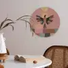 Illustratie - Vogel - Vlakken - Kleurrijk Akoestische PET Vilt - Rond klein -sfeer3