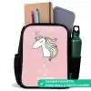 Quote - Meisjes - Eenhoorn - Roze - I was born a Unicorn Rugzak - Zwart middel -inhoud_FR