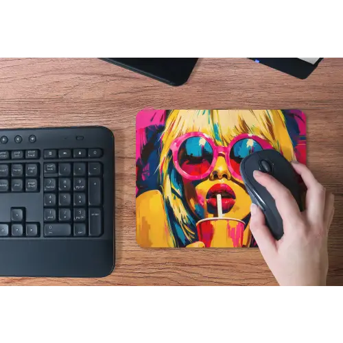 Zonnebril - Roze - Vrouw - Rietje muismat rubber klein -toetsenbord