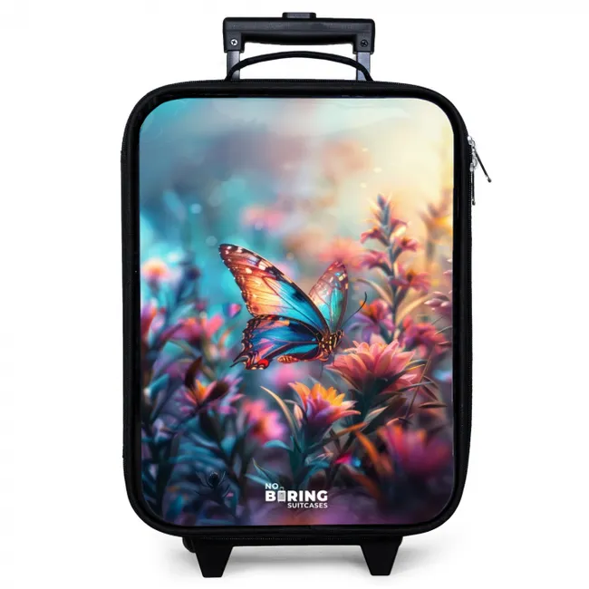 Vlinder flowers Kinderkoffer - Zwart klein -zzz_website3d