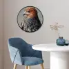 Vogel - Realistisch - Veren - Bruin Fotolijst rond zonder passe partout klein -sfeer2