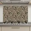 Giraf - Zebra - Motief - Bruin keuken achterwand spatscherm klein 900 -3d_website