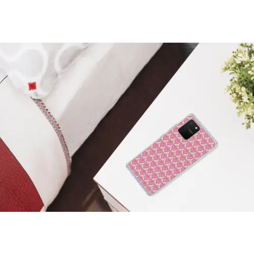 Patroon - Roze - Hartjes Telefoonhoesje Samsung Galaxy S10 Lite klein 364 -kamerS10Lite