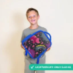 Dinosaurus - Kind - Patronen - Roze - Meisjes Kinderrugzak - Blauw middel -sfeer1_UK