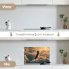 Adelaar - Wolken - Zon keuken achterwand spatscherm klein -voor_na_NL