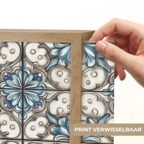 Barok - Tegel - Kleurrijk Light Box met batterij (Wandlamp) middel 907 -USP_websiteprintNL