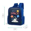Astronaut - Ruimte - Planeten Kinderrugzak - Blauw middel -productfoto_formaten
