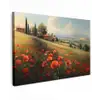 Klaprozen - Rood - Heuvels - Landschap canvas 2cm klein -z3d