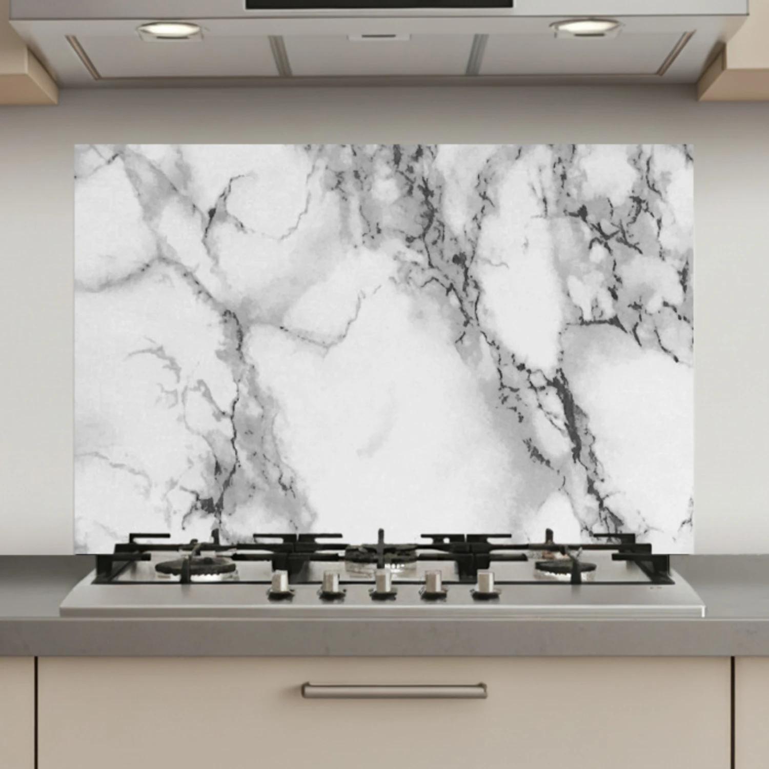 Marmer - Steen - Wit - Grijs - Zwart - Marmerlook keuken achterwand spatscherm klein -3d_website