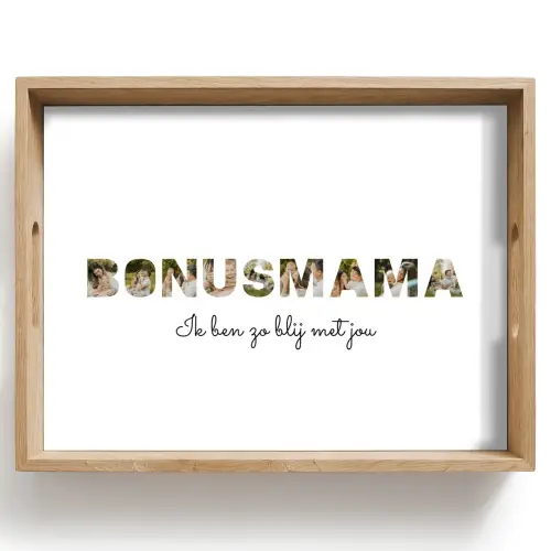 Bonusmama - Lettercollage Dienblad Rechthoek middel -z3d_shopping