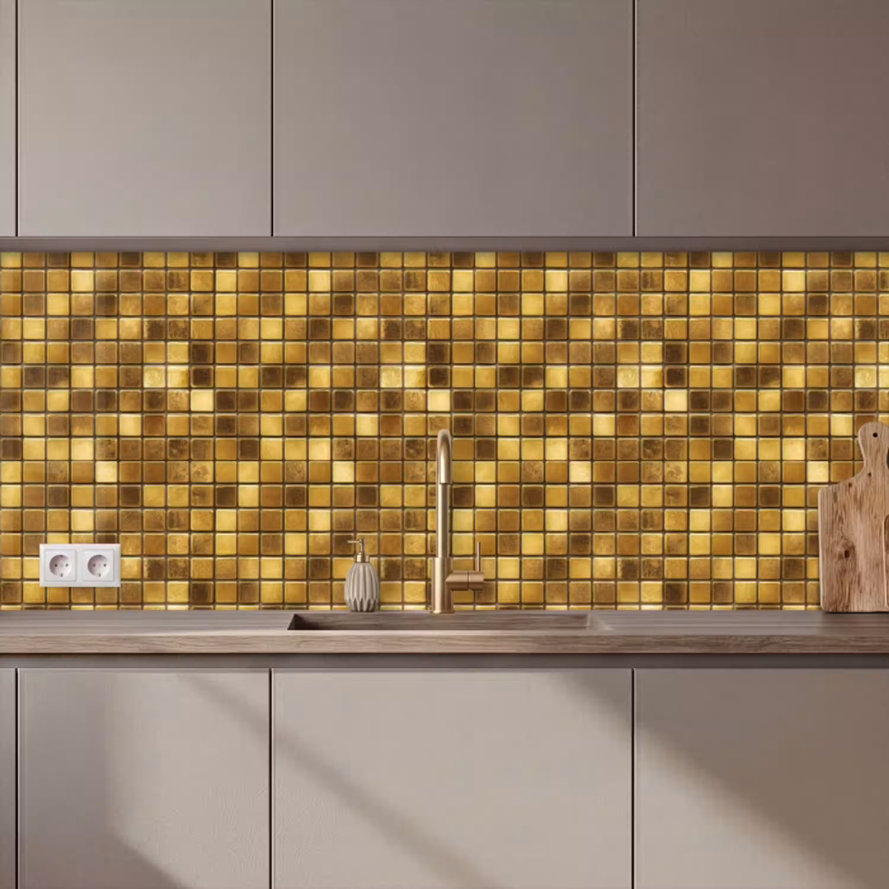 Tegels - Mozaïek - Luxe - Warm Goud keuken achterwand 2 middel 871 zz_3dshopping