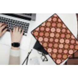 Geometrisch - Bloemen - Kleurrijk laptophoes neopreen klein 279 -bureau