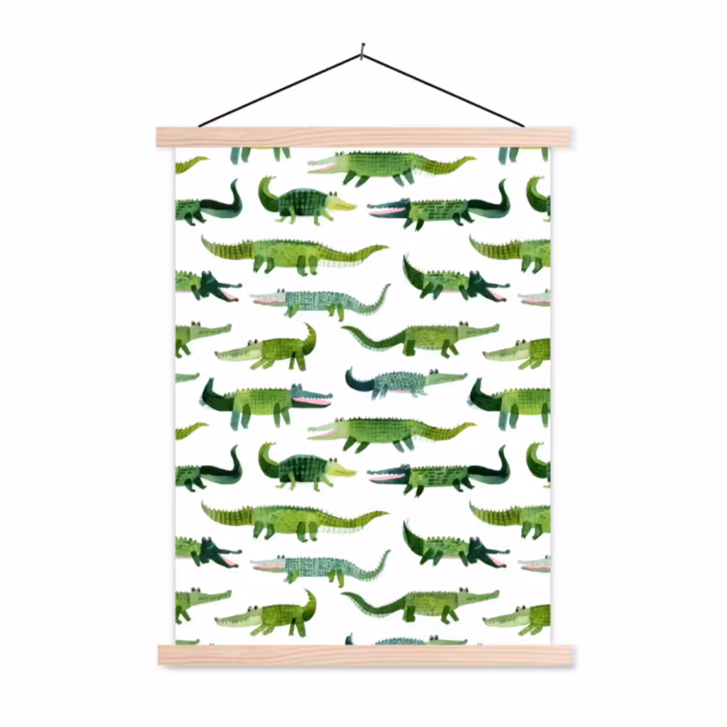 Hanging Poster - crocodile - Playful - Green