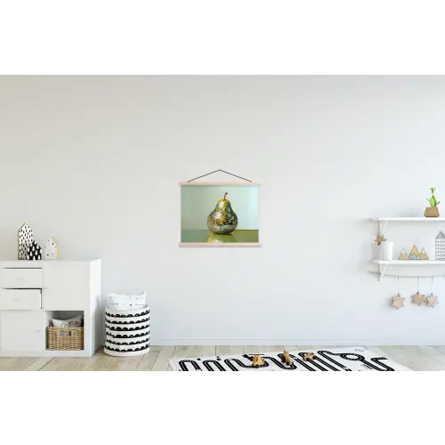 Fruit - Disco - Art - Glitter textielposter latten blank klein -kinderkamer