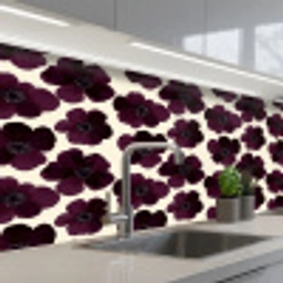 Bloemen - Aquarel - Paars keuken achterwand 2 middel 871 -3d_schuin