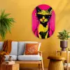 Kat - Art - Zonnebril - Roze Wandcirkel Ovaal Glas middel -sfeer4