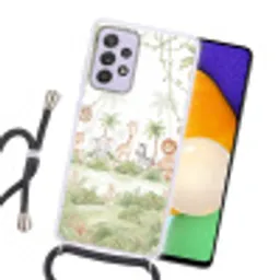 Dieren - Jungle - Pastel Hoesje Samsung Galaxy A52 5G met koord klein -sfeer1