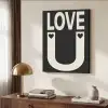 Love - Zwart - Minimalistisch Textielframe zwart klein -sfeer3