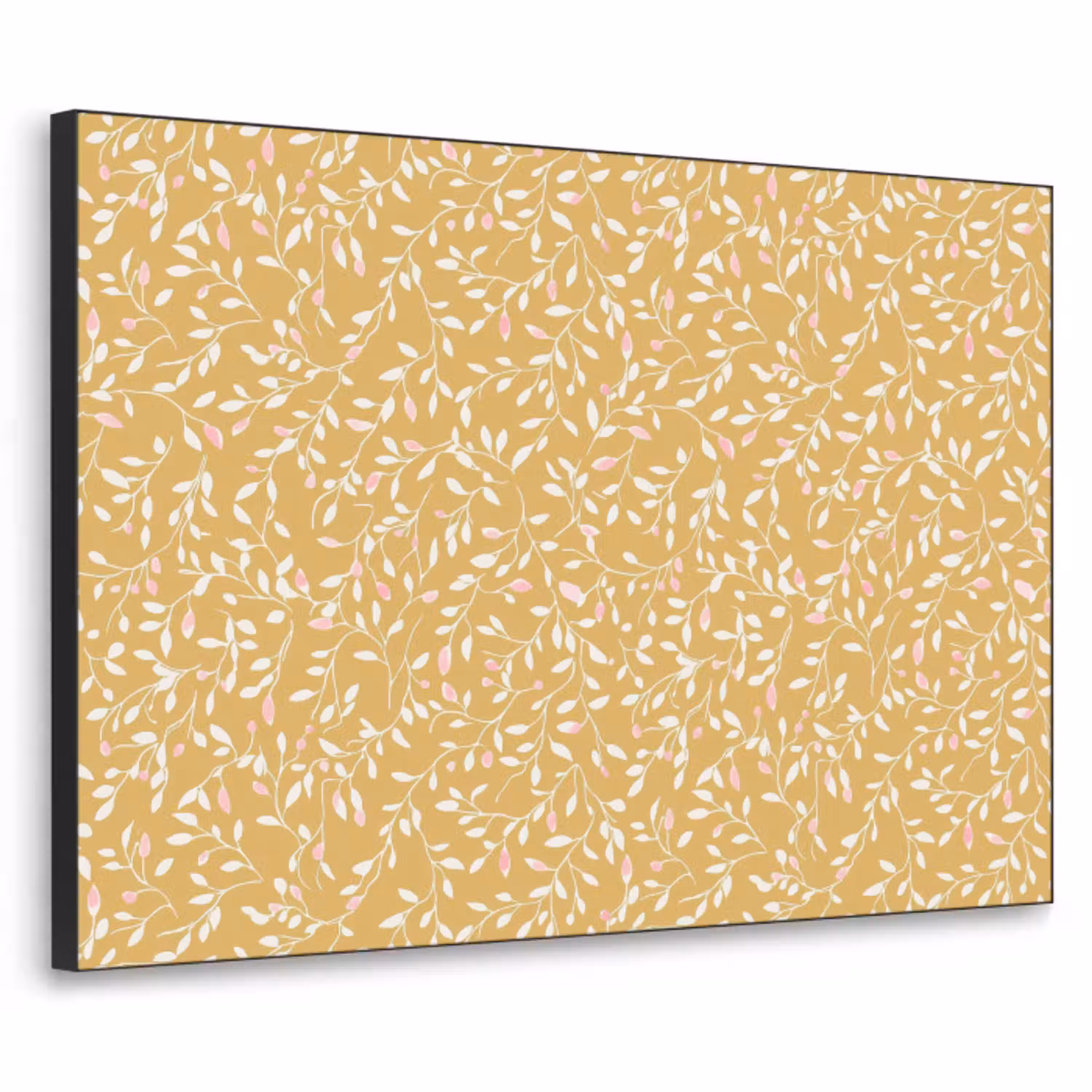 Takjes - Patroon - Oker Textielframe zwart klein 947 -3d