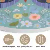 Vlinder - Sierlijk - Bloemen - Bladeren Akoestische PET Vilt - Rond klein -closeup_NL