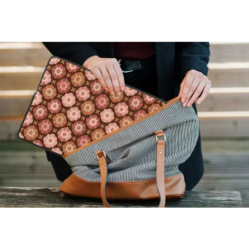 Geometrisch - Bloemen - Kleurrijk laptophoes neopreen klein 279 -tas