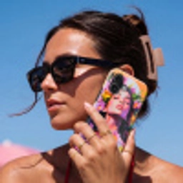 Portret - Bloemenkroon - Vrouw Toughcase MagSafe Apple iPhone 17 klein -Sfeer2V