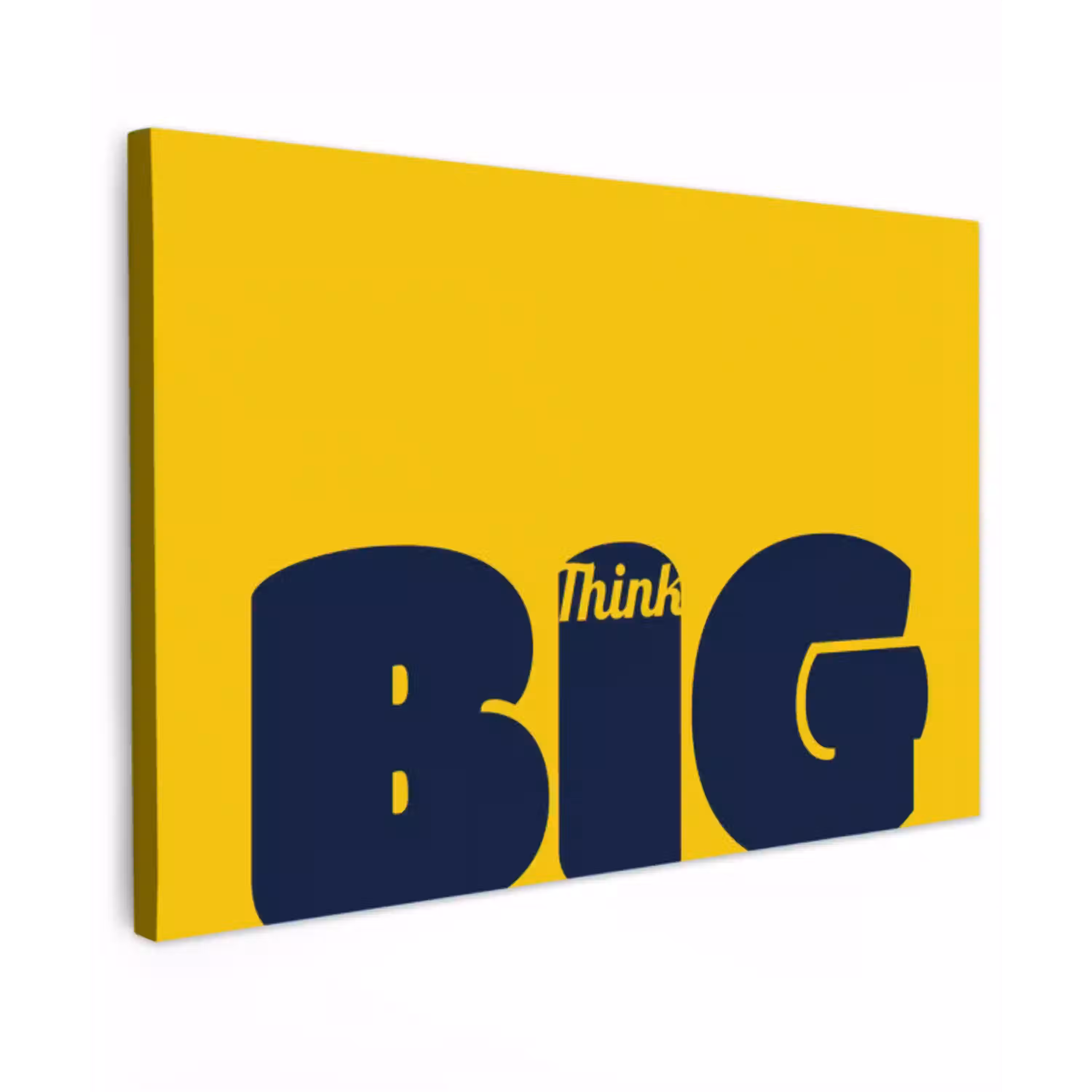 Geel - Think big - Grafisch canvas 2cm klein -z3d