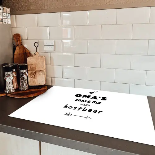 Quotes - Oma's zoals jij zijn kostbaar - Spreuken - Oma Inductie beschermer vinyl 3mm klein -sfeer3