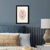 Tulp - Lijst - Ovaal - Illustratie fotolijst zwart zonder passe partout klein -sfeer3