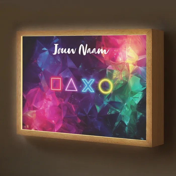 Symbolen - Game - Kleurrijk Light Box met batterij (Wandlamp kind) middel -z3d_website