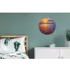 Zee - Strand - Zonsondergang - Wolken - Horizon Wandcirkel aluminium klein -slaapkamer