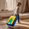 Nijlpaard - Vogels - Geel Kinderkoffer - Blauw klein -sfeer1