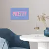 Pretty - Roze - Blauw - Golvend poster papier klein -sfeer3