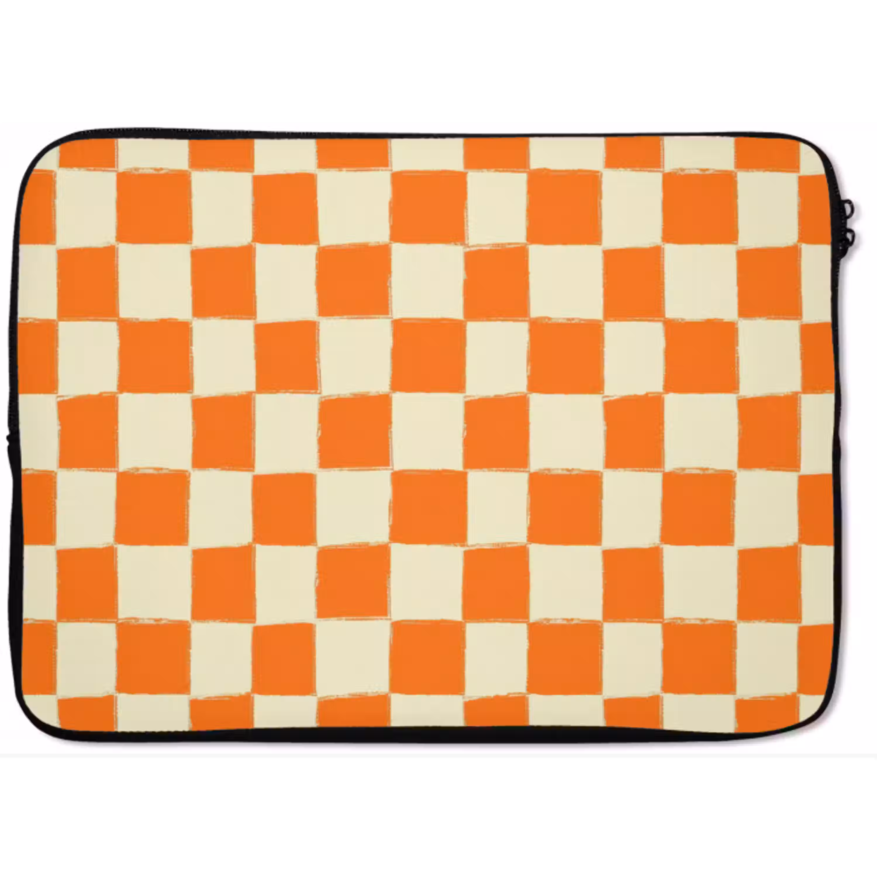 Schaak - Patroon - Oranje laptophoes neopreen klein 279 -zkaufland3dotto