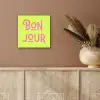 Groen - Roze bonjour - art-deco aluminium wit klein -sfeer4