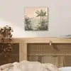 Tropisch landschap - palmbomen - Bloemen - Roze lucht aluminium wit klein -sfeer3