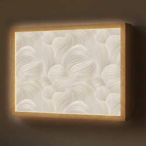 Lijnen - Waaier - Beige Light Box met batterij (Wandlamp) middel 907 -z3d_website