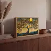Boom - Industrieel - Abstract - Geel Light Box met batterij (Wandlamp) middel -sfeer2