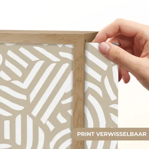 Abstract - Modern - Beige Light Box met batterij (Wandlamp) middel 907 -USP_websiteprintNL