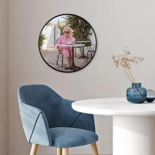 Ochtendjas - Krulspelden - Roze Fotolijst rond zonder passe partout klein -sfeer2
