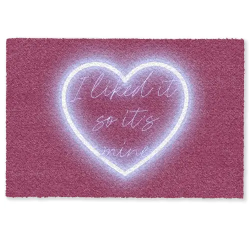 I liked it so it's mine - Neon hart - Roze Deurmat klein -zkaufland3d