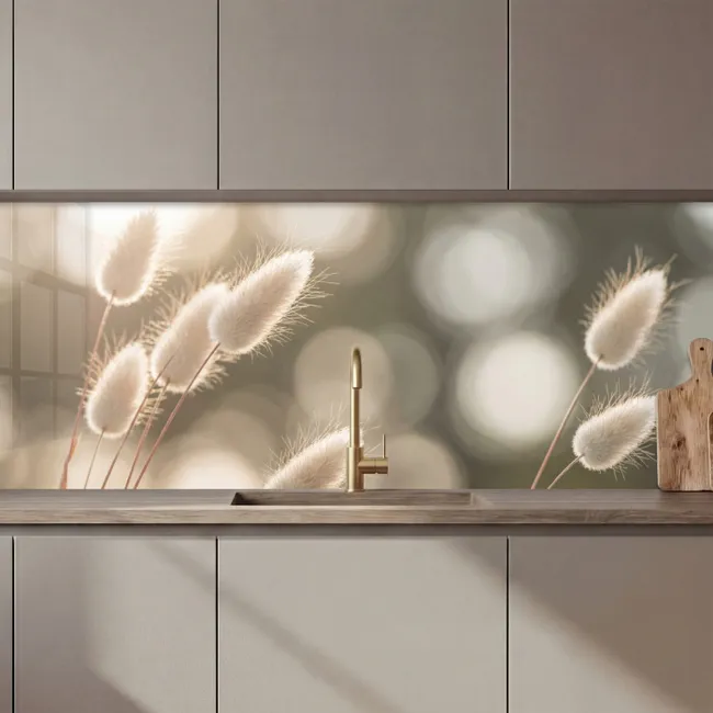 Hazestaartgras - Wit - Zonlicht keuken achterwand 2 middel zz_3dshopping