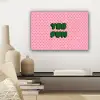 Yes fun - Groen - Roze - Stippen canvas 2cm klein -sfeer6