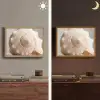 Schelp - Detail - Beige Light Box met batterij (Wandlamp) middel -sfeer3