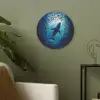 Walvis - Vissen - Donkerblauw Akoestische PET Vilt - Rond klein -sfeer2