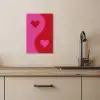 Minimalistisch - Rood - Roze - Hartjes KitchenYeah - Keuken - Canvas klein -sfeer2