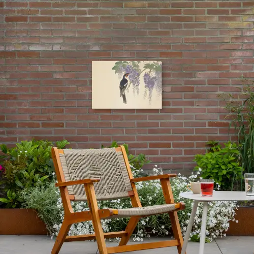 Specht - Bloemen - Paars Tuinposter op houten frame 2 cm dik klein -sfeer3
