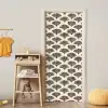 Waaiers - Botanisch - Zwart - Beige deurposter klein 289 -sfeer4