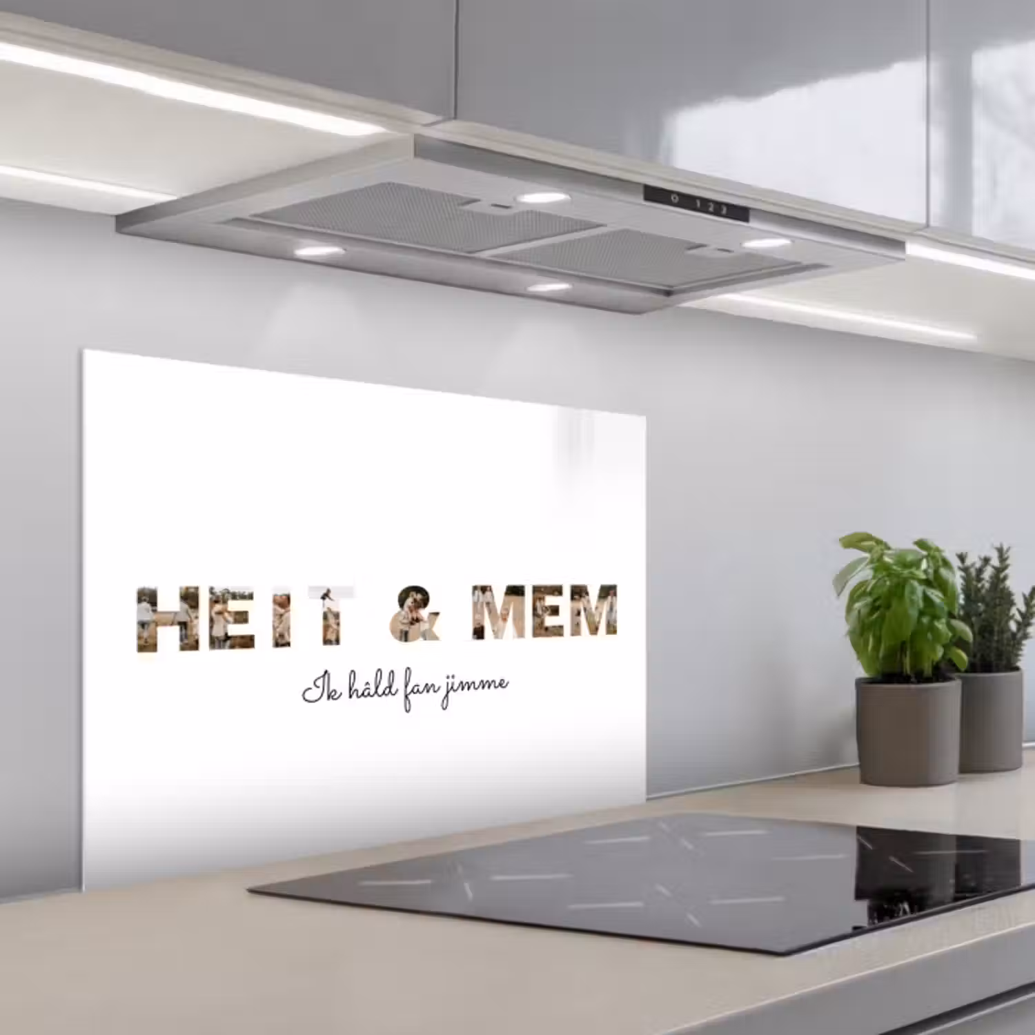 Gepersonaliseerd spatscherm - Heit & Mem - Lettercollage