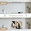 Abstract - Modern - Geometrisch - Pastel keuken achterwand spatscherm klein -voor_na_FR